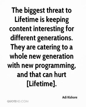 The biggest threat to Lifetime is keeping content interesting for ...