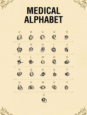 Funny Doctor Medical Alphabet Picture Image