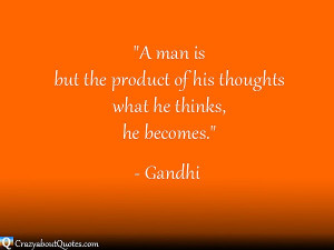 Inspirational quote about thought by Mahatma Gandhi