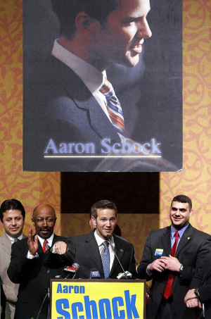 Illinois Rep. Aaron Schock, R-Peoria, after winning the 18th ...