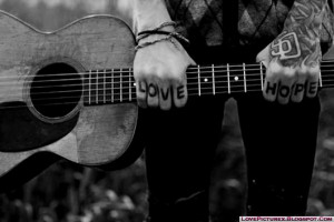 guitar, play, boy, love, hope, emo, sad