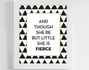 ... Fierce (Black Triangle) - Printable, Instant Download - Quote, Gift