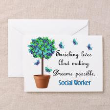 Social worker Butterfly Quote Greeting Card for