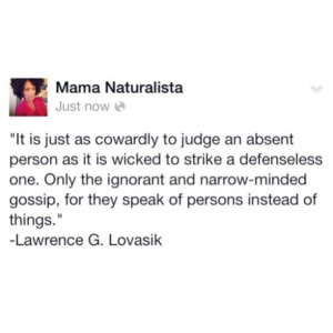 ... Wicked... ONLY the ignorant & narrow-minded gossip. #RealTalk #Truth