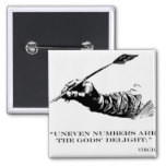 Virgil - Quote Uneven Numbers Quotes Sayings Post Card