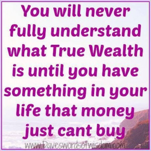 True wealth ...