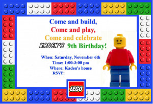 Lego Themed Birthday Party