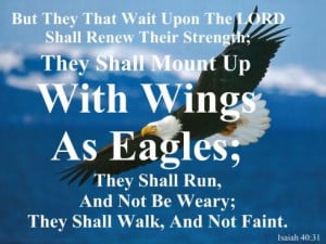 ... wings as eagles; they shall run, and not be weary; and they shall walk