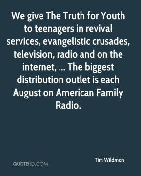 Tim Wildmon - We give The Truth for Youth to teenagers in revival ...