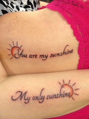 Mom and daughter tattoo
