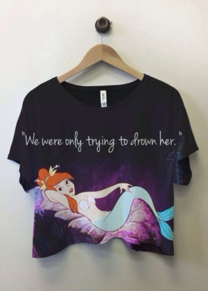 skirt mermaid quote on it mermaid lagoon cut offs crop tops peter pan ...
