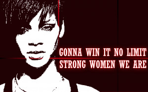 Winning Women - Rihanna Song Lyric Quote in Text Image