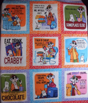 MAXINE Fabric Panel Funny Sayings Chocolate Crafts Kaufman Hallmark