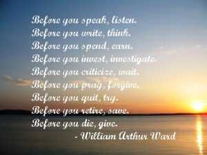 Inspirational quote from William Arthur Ward