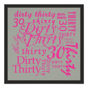 Dirty Thirty Custom Invitations