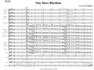 big band with vocal score sample