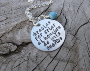 Spanish quote- Mother in Law Necklace- 