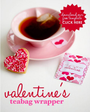Valentine tea bag wrapper.