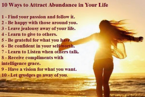 10 Ways to Attract Abundance in Your Life