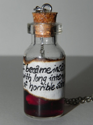 Insanity, Edgar Allan Poe Quote, Heart in a Bottle by Secretvixen