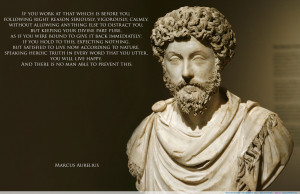 If you work at that which is before you…” – Marcus Aurelius