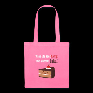 cute piece of chocolate cake with funny quote Bags & backpacks