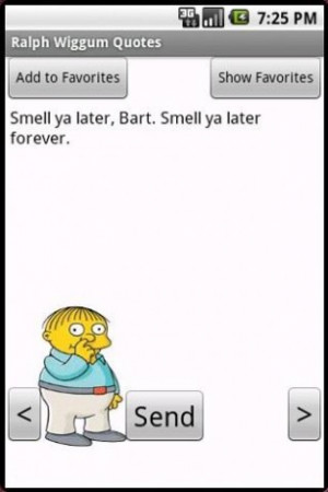 View bigger - Ralph Wiggum Quotes for Android screenshot