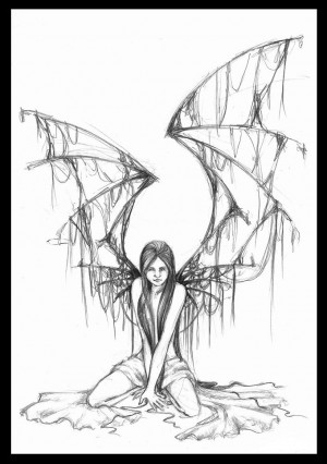 fallen angel drawing | fallen angel by bigbadglan traditional art ...