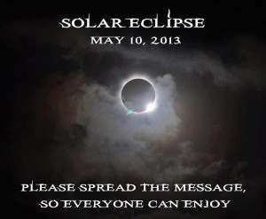 Solar Eclipse On May 10th for Northern Australia...