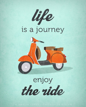 Photo of Quote poster print, Vespa scooter print, bike poster, retro ...