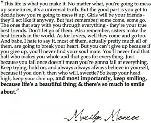 friendship quotes by marilyn monroe