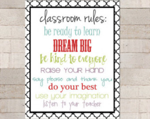 classroom rules mod classroom deco r teacher gift teacher appreciation ...