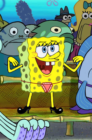 myspace quotes for girls. Sponge Bob in girls panties