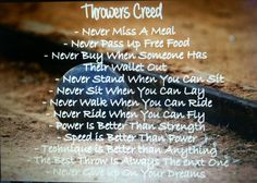 Throwing is my life and my passion. :) This will forever be my sport ...