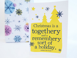 Xmas Card: Winnie The Pooh quote