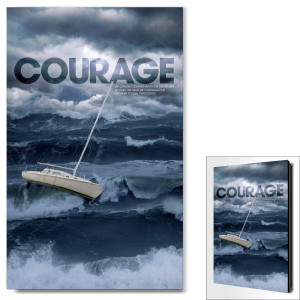 Courage Ship in Storm Motivational Art (703777)