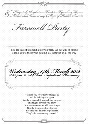 Invitation Card - Farewell Party