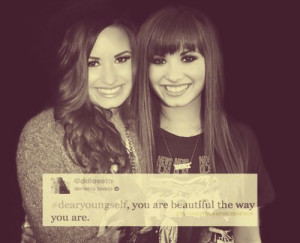 Demi Lovato inspirational quote.