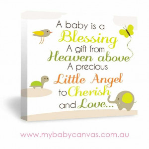 Blessing Baby Quote Canvas Design | My Baby Canvas | Square