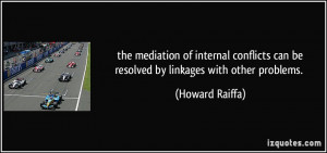the mediation of internal conflicts can be resolved by linkages with ...