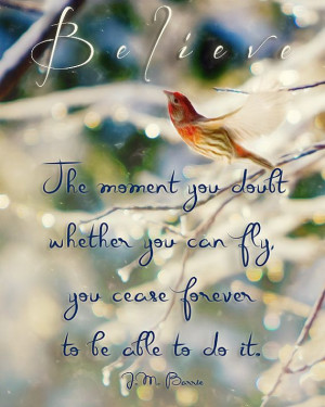Inspirational quote, J. M. Barrie, Peter Pan, inspirational print ...