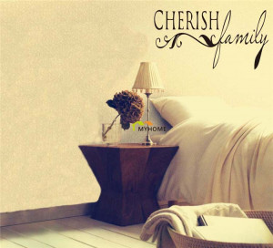 Cherish Family Quotes Home Decor Environmental Friendly Vinyl Wall ...