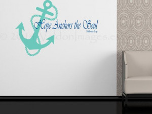 Anchor with quote wall sticker nautical decal wall by ValdonImages, $ ...