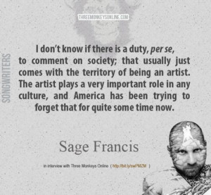 Hip-Hop songwriter Sage Francis talks music, politics and artistic ...