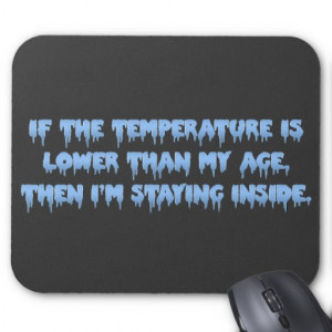 It's way too cold to go outside mousepad