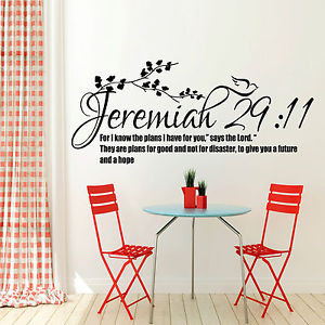 Jeremiah-29-11-Bible-Quote-Wall-Sticker-Christian-Religion-Bedroom ...