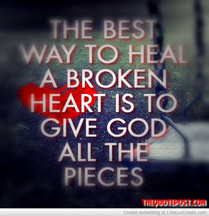 Give God all the pieces- For more great Christian quotes and posts ...