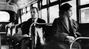 Rosa Parks riding on the Montgomery Area Transit System bus. Parks ...