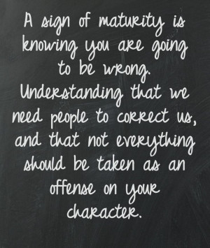 What maturity is. #knowing