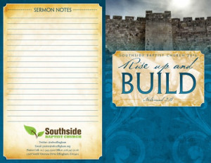 Southside Baptist Church Bulletin Shell
